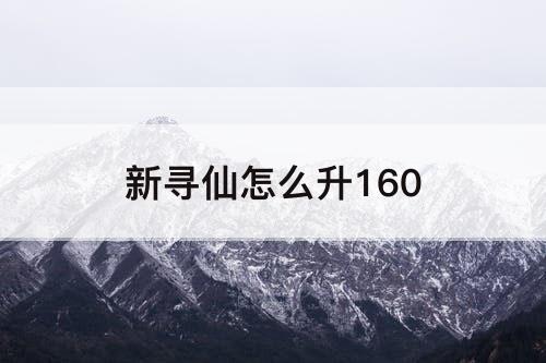 新寻仙怎么升160