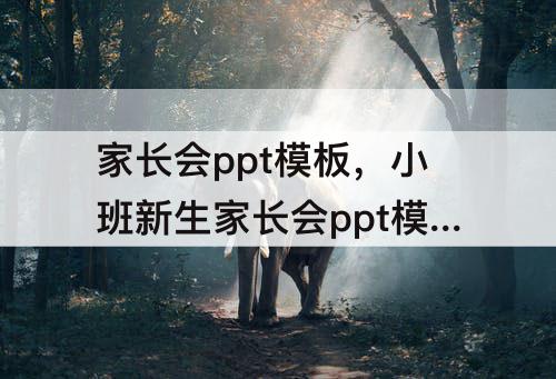 家长会ppt模板，小班新生家长会ppt模板免费