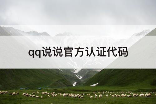 qq说说官方认证代码