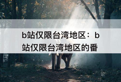 b站仅限台湾地区：b站仅限台湾地区的番
