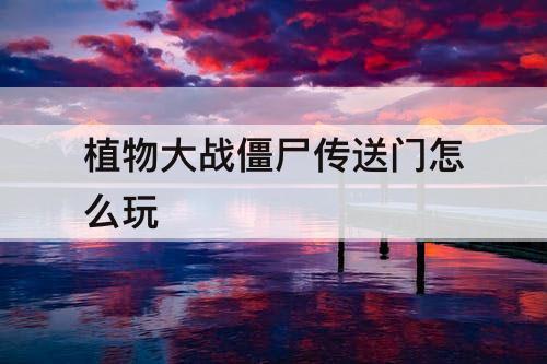 植物大战僵尸传送门怎么玩