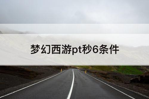 梦幻西游pt秒6条件