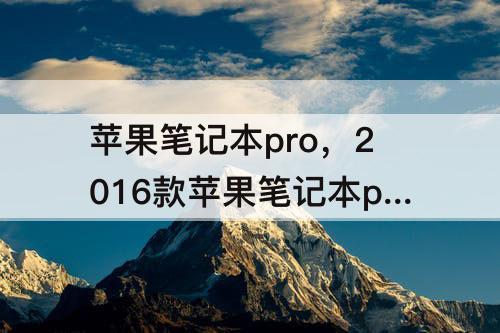 苹果笔记本pro，2016款苹果笔记本proi5参数