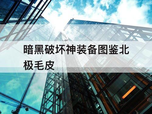 暗黑破坏神装备图鉴北极毛皮