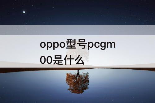 oppo型号pcgm00是什么