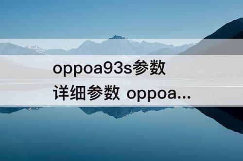 oppoa93s参数详细参数 oppoa93s参数详细参数图片