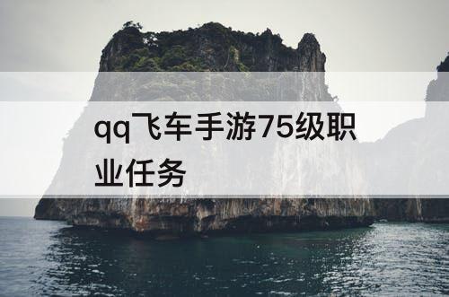 qq飞车手游75级职业任务