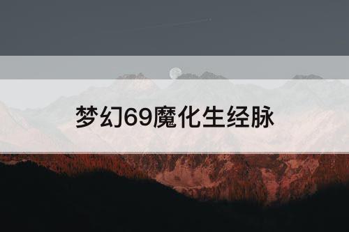 梦幻69魔化生经脉