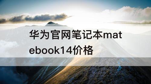 华为官网笔记本matebook14价格