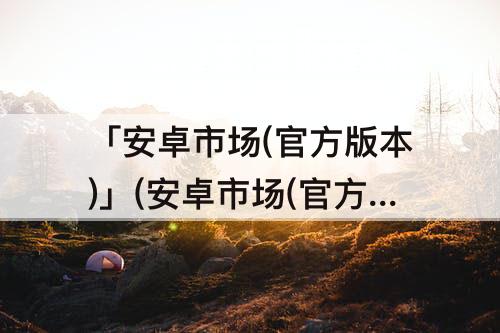 「安卓市场(官方版本)」(安卓市场(官方版本)当易网)