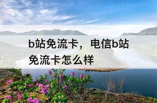 b站免流卡，电信b站免流卡怎么样