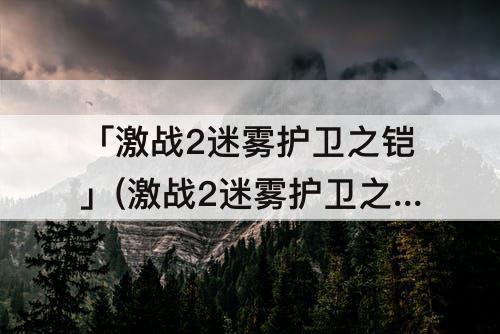 「激战2迷雾护卫之铠」(激战2迷雾护卫之铠徽章)