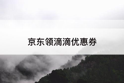 京东领滴滴优惠券