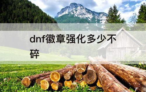 dnf徽章强化多少不碎