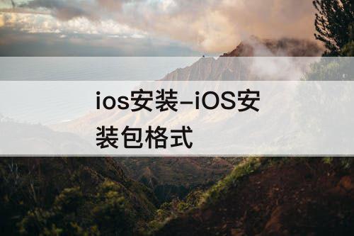 ios安装-iOS安装包格式
