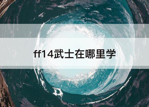 ff14武士在哪里学