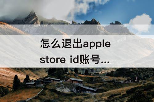 怎么退出apple store id账号ipad