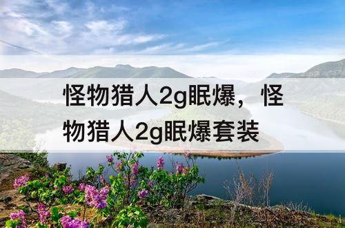 怪物猎人2g眠爆，怪物猎人2g眠爆套装