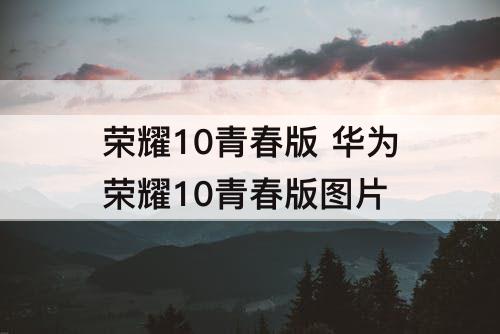 荣耀10青春版 华为荣耀10青春版图片
