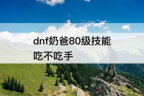 dnf奶爸80级技能吃不吃手