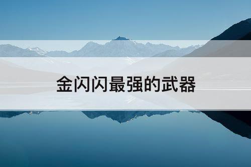 金闪闪最强的武器