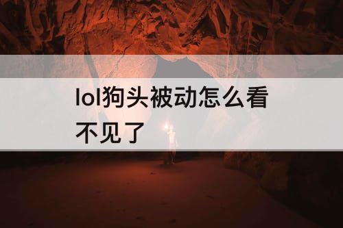 lol狗头被动怎么看不见了