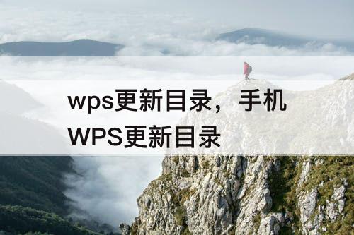 wps更新目录，手机WPS更新目录