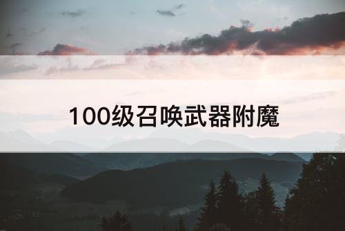 100级召唤武器附魔