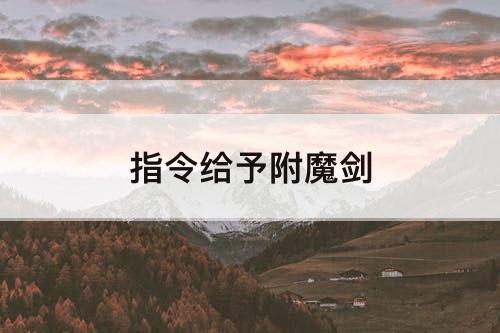指令给予附魔剑