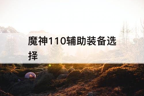 魔神110辅助装备选择