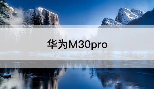 华为M30pro
