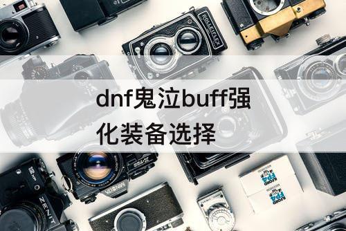 dnf鬼泣buff强化装备选择
