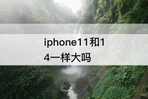 iphone11和14一样大吗