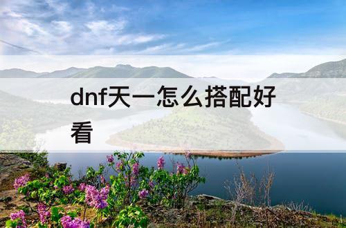 dnf天一怎么搭配好看