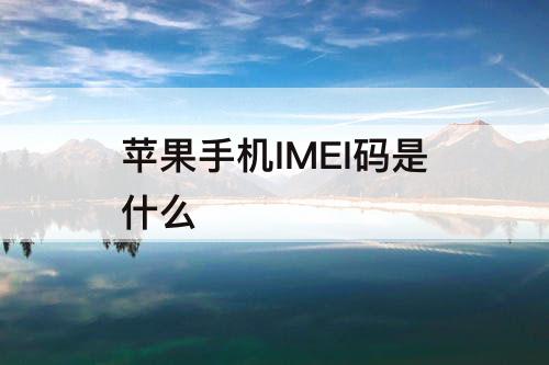 苹果手机IMEI码是什么