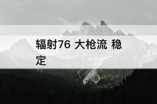 辐射76 大枪流 稳定