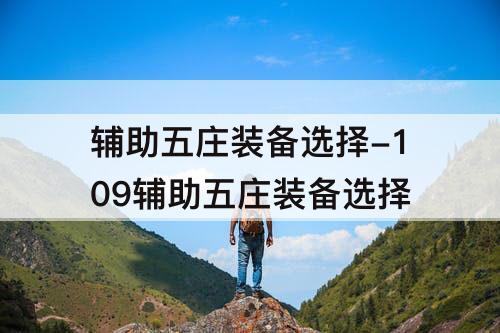 辅助五庄装备选择-109辅助五庄装备选择