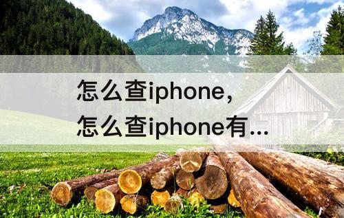 怎么查iphone，怎么查iphone有没有锁ID