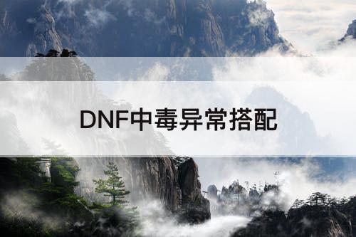 DNF中毒异常搭配