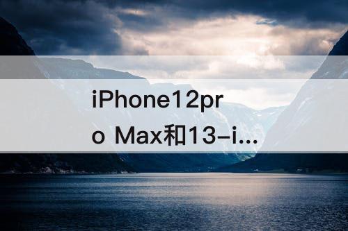 iPhone12pro Max和13-iphone12pro max和13pro
