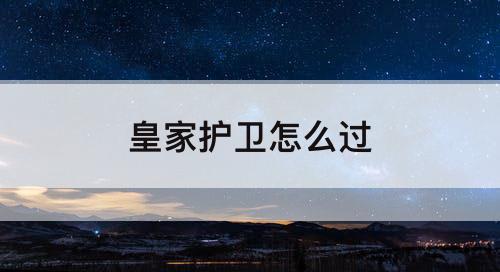 皇家护卫怎么过