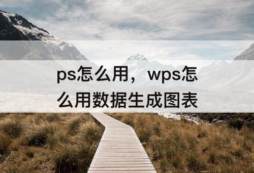 ps怎么用，wps怎么用数据生成图表
