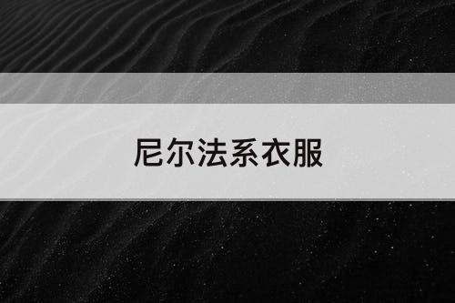 尼尔法系衣服
