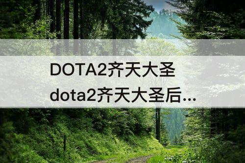DOTA2齐天大圣 dota2齐天大圣后期能力