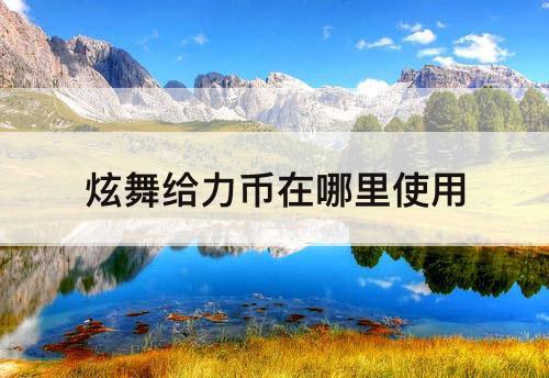炫舞给力币在哪里使用