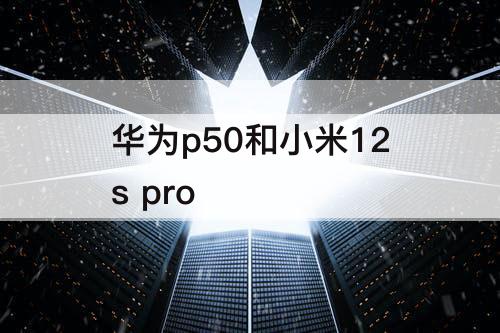 华为p50和小米12s pro