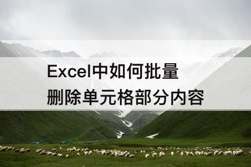 Excel中如何批量删除单元格部分内容