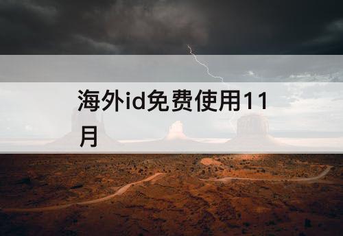海外id免费使用11月