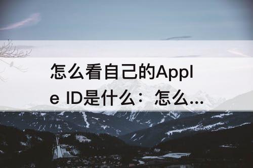 怎么看自己的Apple ID是什么：怎么看自己的apple id是什么时候注册的