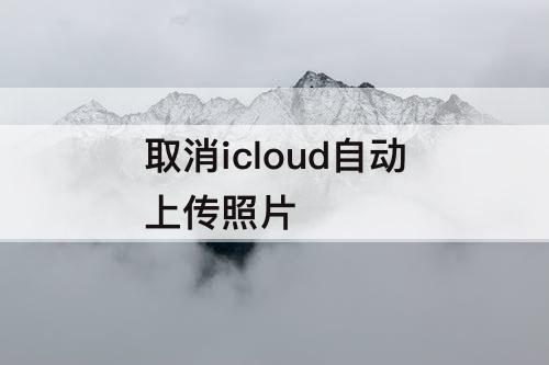 取消icloud自动上传照片
